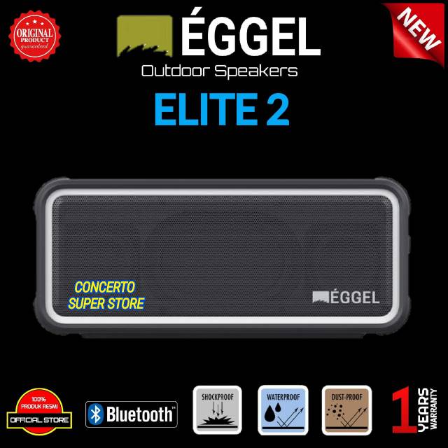 Eggel Elite 2 / Elite2 Waterproof Portable Bluetooth Speakers Original