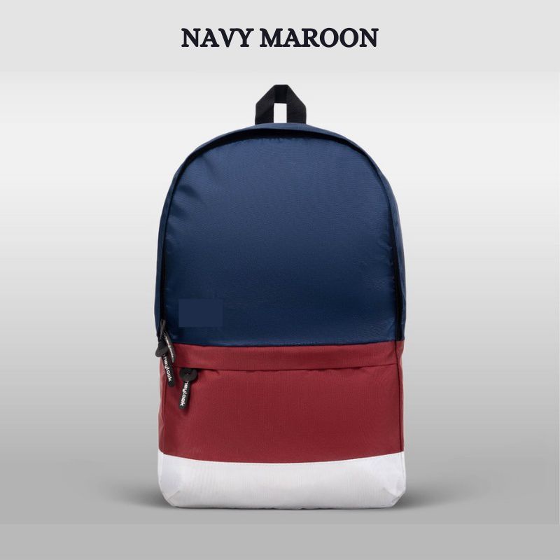 Tas Ransel pria Tas kuliah Tas laptop Navy- Maron