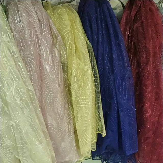 Kain tile motif daun | kain tile