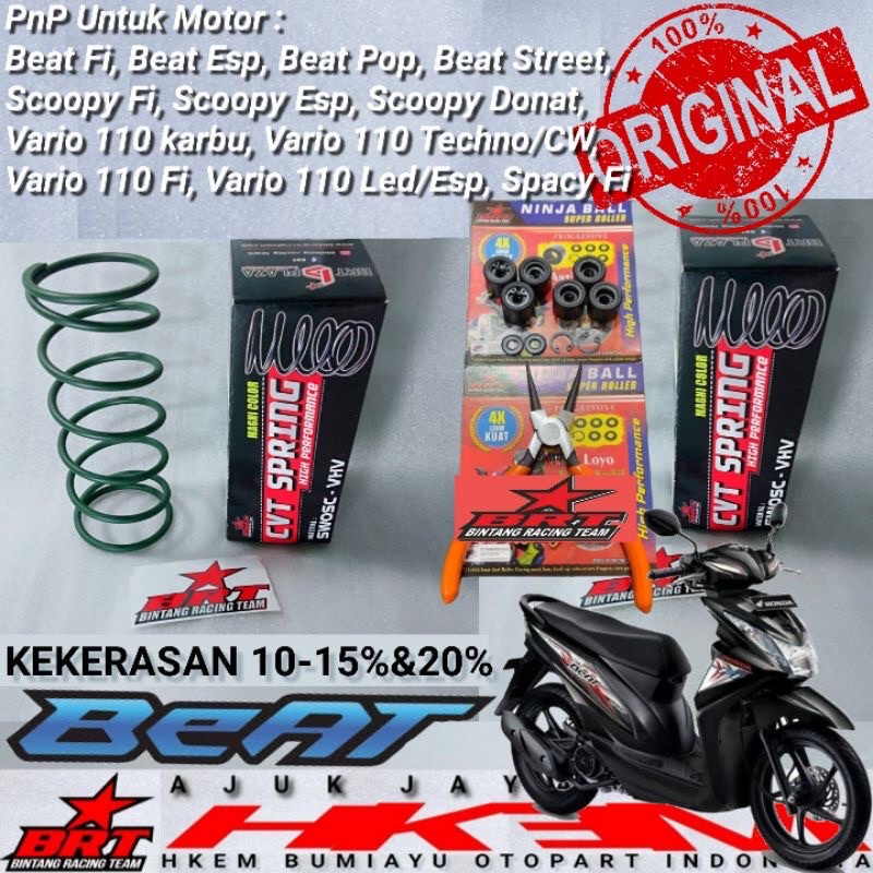 UPGRADE KIRIAN BRT BEAT ESP FI 2020 BEAT DELUXE BEAT STREET 2020 PERCVT + ROLLER NINJA BAL SPAREPART