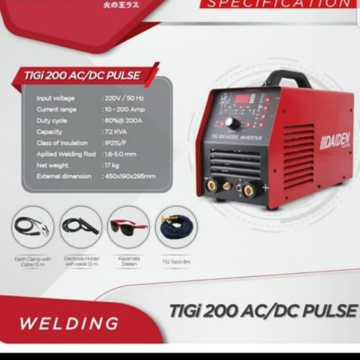 Promo Spesial       PROMO HARGA MURAH               MESIN LAS ARGON DAIDEN TIG 200 AC/DC INVERTER