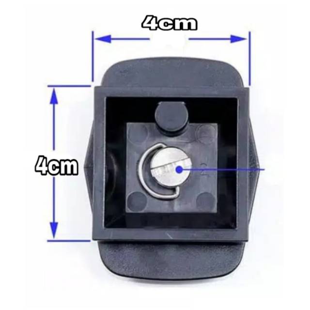 Medan Shoes Quick Release Plate 4cm untuk Tripod 1.5m Takara Somita Attanta Weifeng Excell