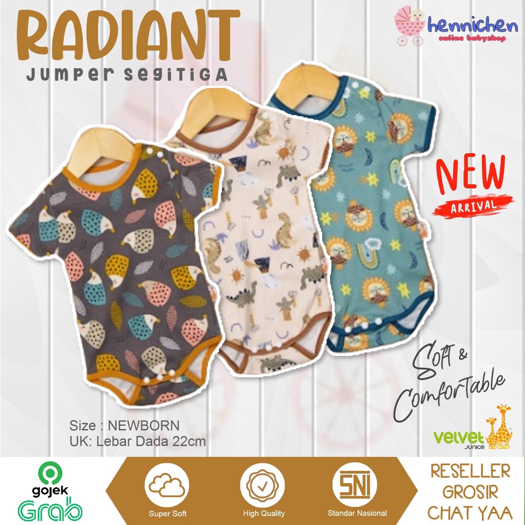 Jumper SEGITIGA Pendek Velvet Newborn VIBRANT / ARTIC/ COURAGE / PARADE OF JOY / ARUCHI LIBBY / GORILLUX S M L Bahan Halus