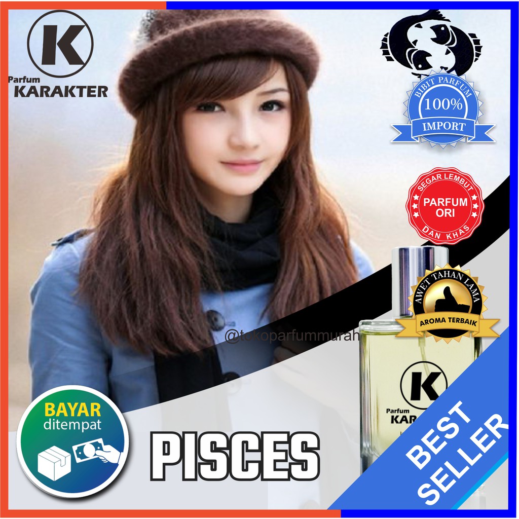 Parfum Zodiak Cewek Pisces  Wangi &amp; Tahan Lama Bibit Parfum Import  Kemasan 50ml | Bisa Cod | Terlaris