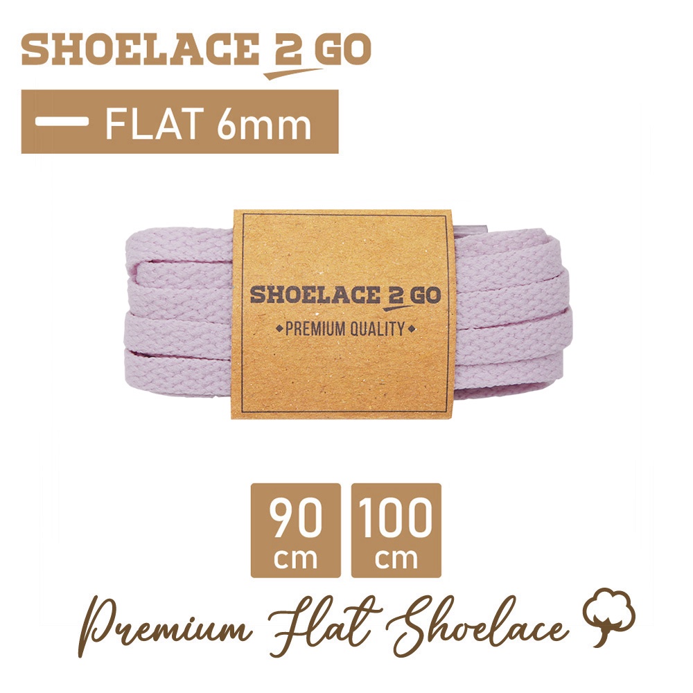 SHOELACE 2 GO PREMIUM TALI SEPATU GEPENG PIPIH FLAT L2 - PURPLE