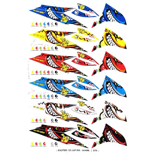 Sticker Stiker Striping Jupiter MX NEW EXCITER 135 HIU (STR)