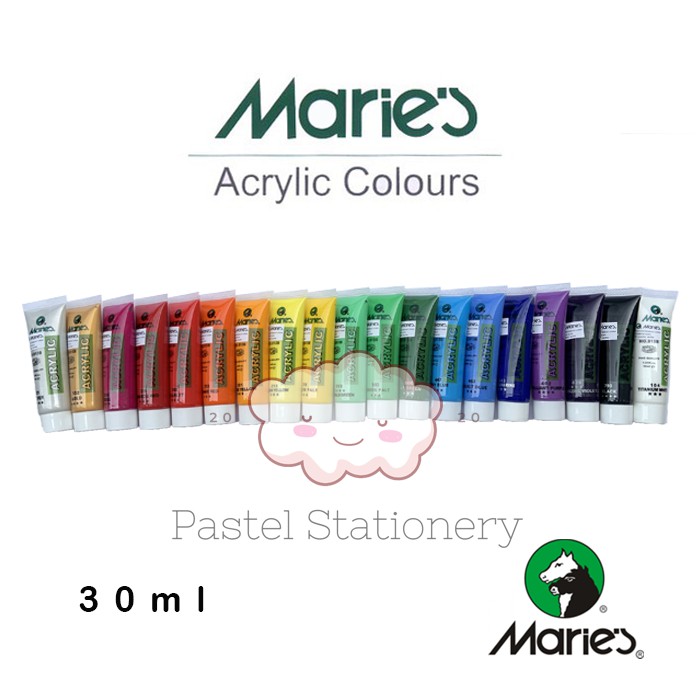 

Maries Acrylic Colour 30 ml - Cat Akrilik Maries 30ml - Paint Acrylic Colour Maries Part 2