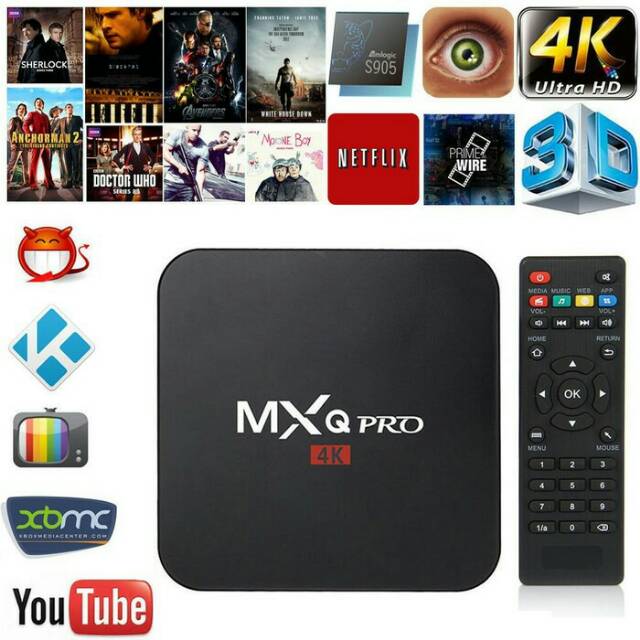 Smart Tv Box MXQ Pro 4K Android 7 RAM 1GB 8GB /64 Bit /H.265/4 Core/4K UCD