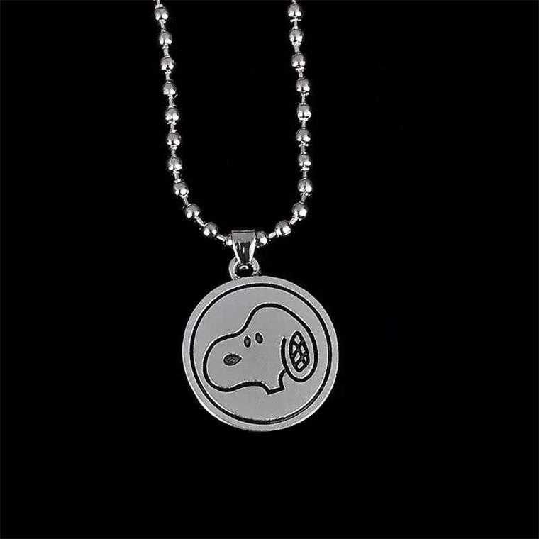 19107Toddler Snoopy Cute Necklace，Charlie Lucy Round Bracelet Necklace