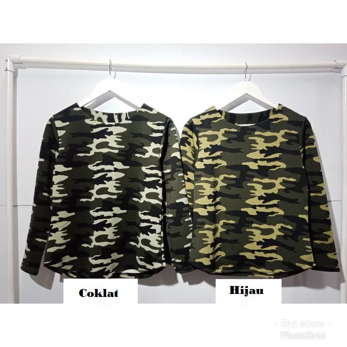 Kaos Wanita Army Lengan Panjang XL