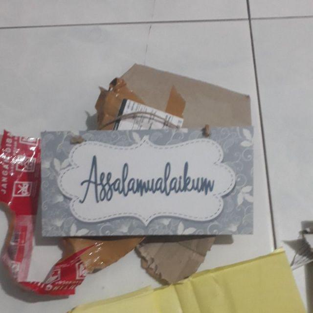 Walldecor Shabby Hiasan Dinding Kamar Rumah Pajangan Dinding Assalamualaikum - H01