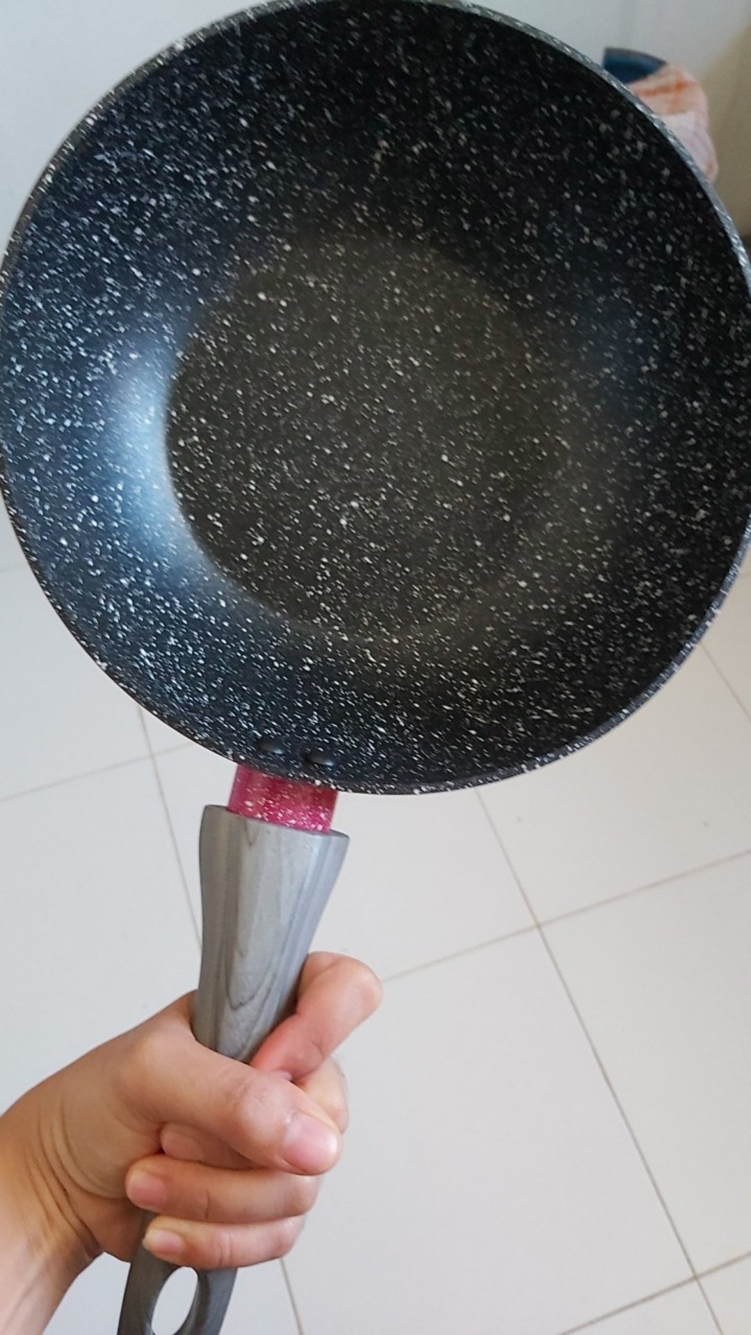 Wok ( Wajan ) 24 Cm, Granite Blackpink Original Bolde