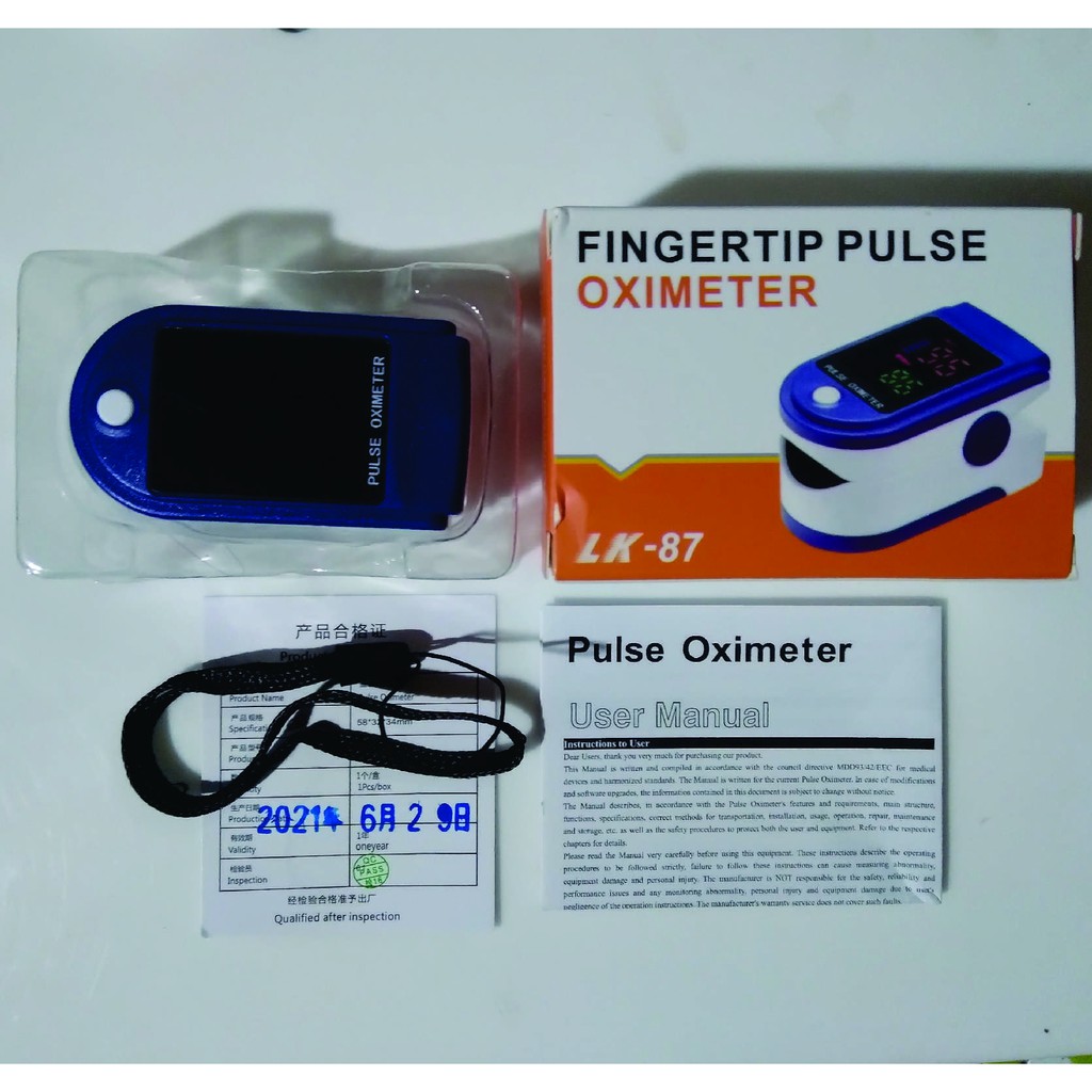 Fingertip pulse oxymeter oximeter LK87 SpO2 alat ukur kadar oksigen dalam darah LK 87