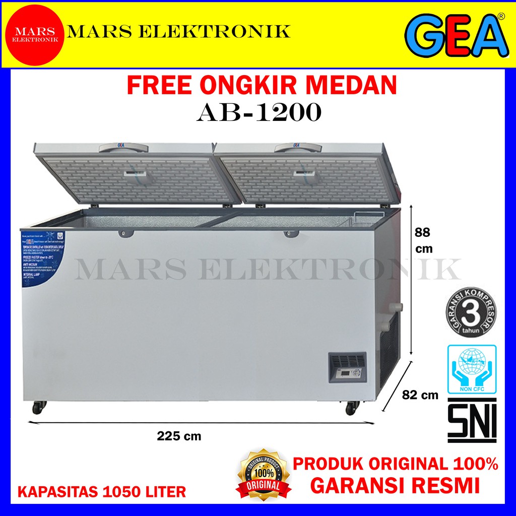 CHEST FREEZER GEA AB-1200 / KAPASITAS 1050 L / AB 1200 / AB1200