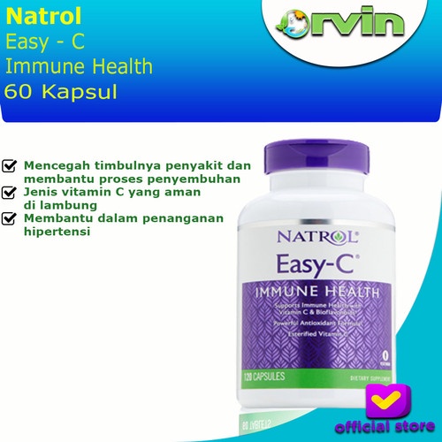 Terlaris Natrol Easy C 500mg Time Release 60 Tablets | Multivitamin
