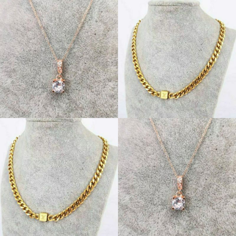 KALUNG LIONTIN LV TITANIUM - KALUNG LIONTIN TITANIUM PERMATA