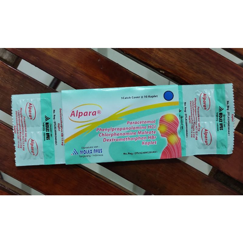 Alpara 10 Tablet / Obat Batuk / Pilek / Demam / Sakit Kepala / 10 Tablet