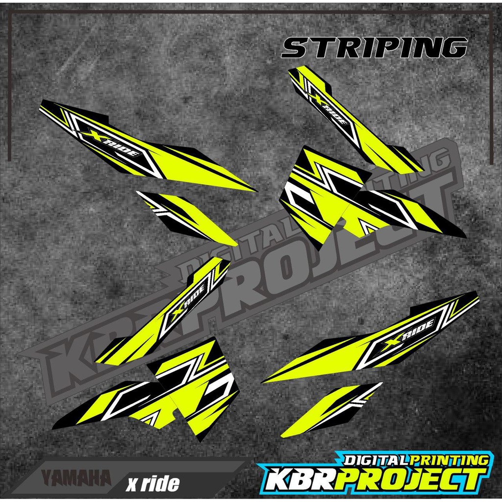 (cod) stiker xride striping sticker variasi list motor yamaha xride