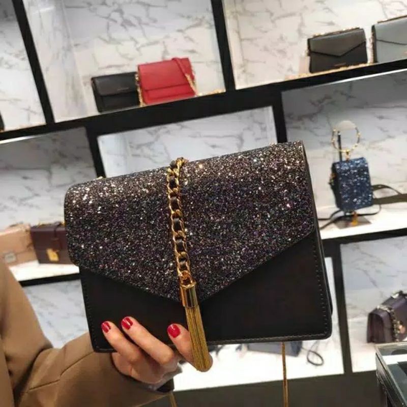 C&K Tassel and Glitter with Dustbag Charles and Keith