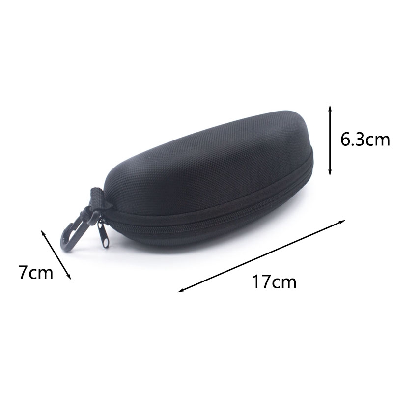 YOOY Eyeglasses Sunglasses Zipper Case (BLACK)