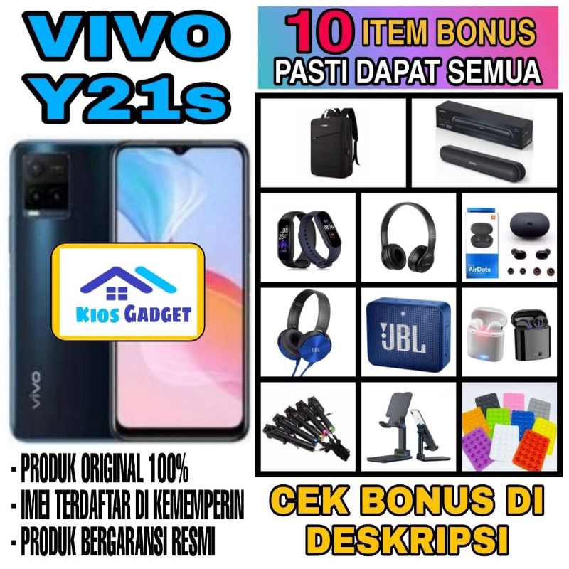 VIVO Y21S RAM 4GB+1GB EXTENDED, ROM 128GB, 50MP NIGHT CAMERA