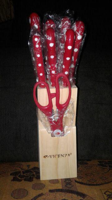 Pisau Set Polkadot / Knife Set Polkadot Vicenza V918kp