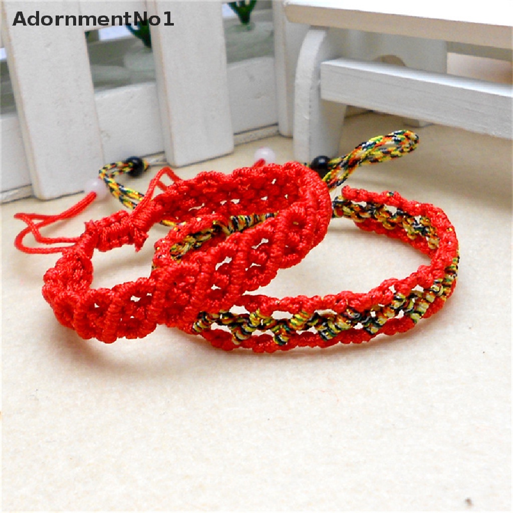 (AdornmentNo1) Gelang Tangan Tali Kepang Handmade Adjustable Warna-Warni Untuk Wanita