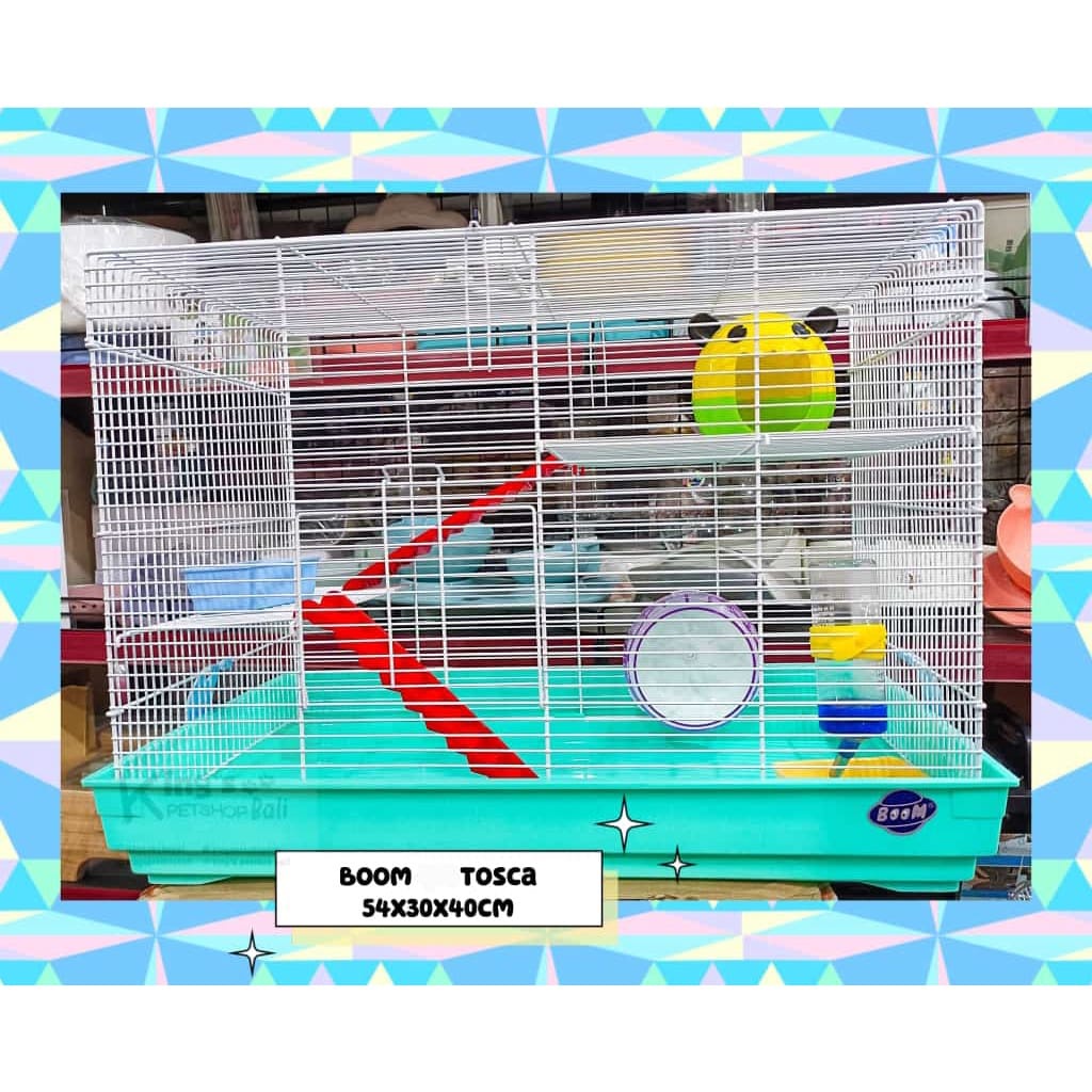KANDANG HAMSTER BOOM 621 ( P:54 L:30 T:40 ) / Kandang Hamster / Kandang Hamster Jumbo / Kandang Hams