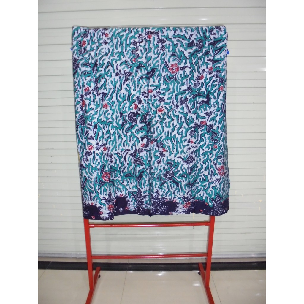 Kain Batik Tulis Madura Hijau Tosca Putih BHTP33
