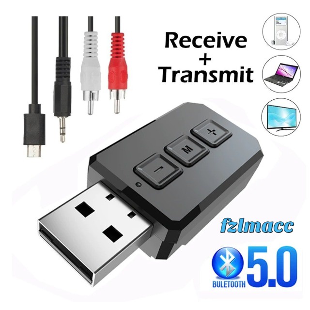 USB BT Bluetooth 5.0 Transmitter Receiver Audio Adapter