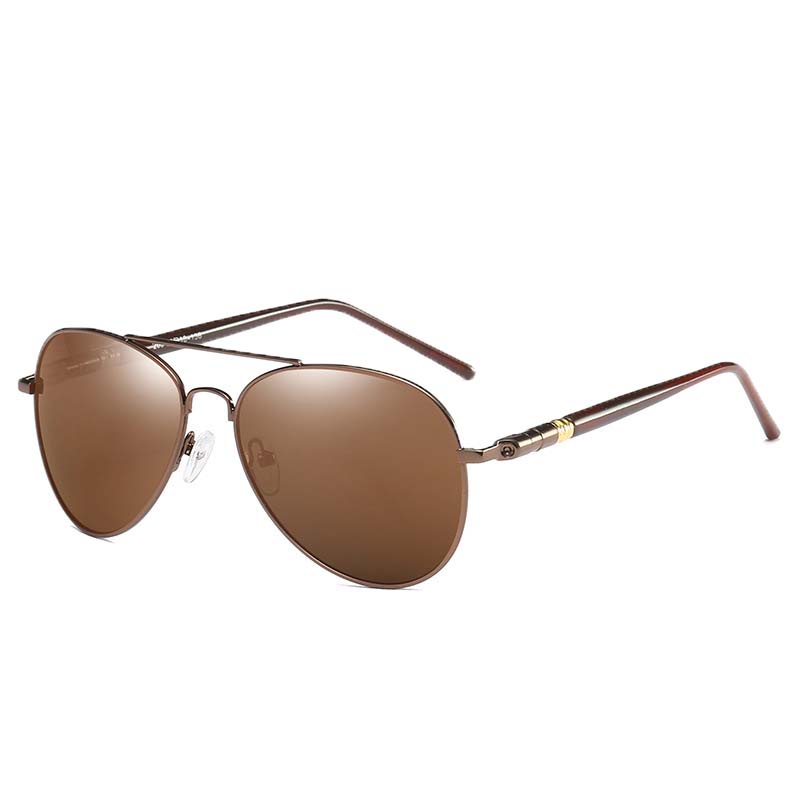 209/KACAMATA POLARIZED PRIA WANITA AVIATOR RETRO/KACAMATA MEMANCING DAN BERKENDARA SIANG HARI-FULL BROWN