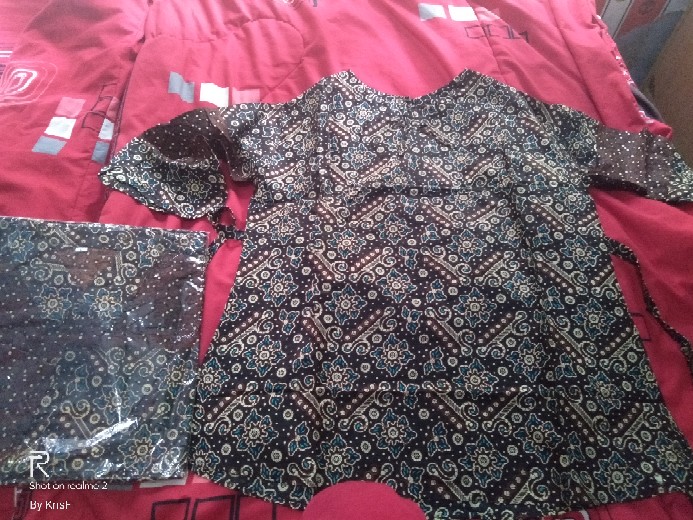 Batik Couple Keluarga Sania Ruffle Ori Ndoro Jowi Dnt Motif Mataram Termurah Shopee