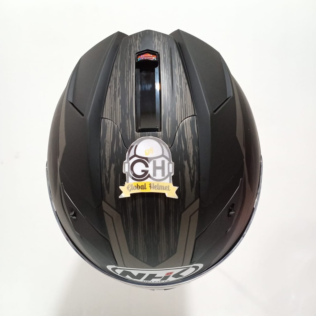 HELM NHK GP1000 AXION FULL FACE MOTIF AXION NHK GP1K BLACK DOFF SILVER