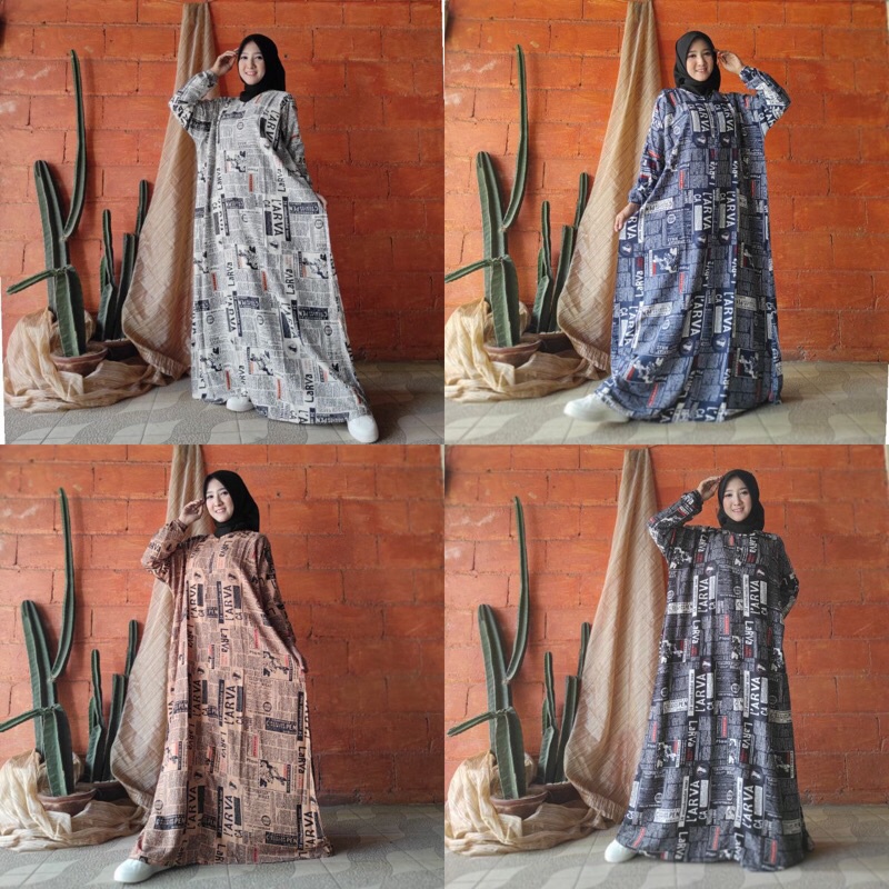 Aneka Gamis_Motif Larva_Motif Koran_Kekinian_Best seller.