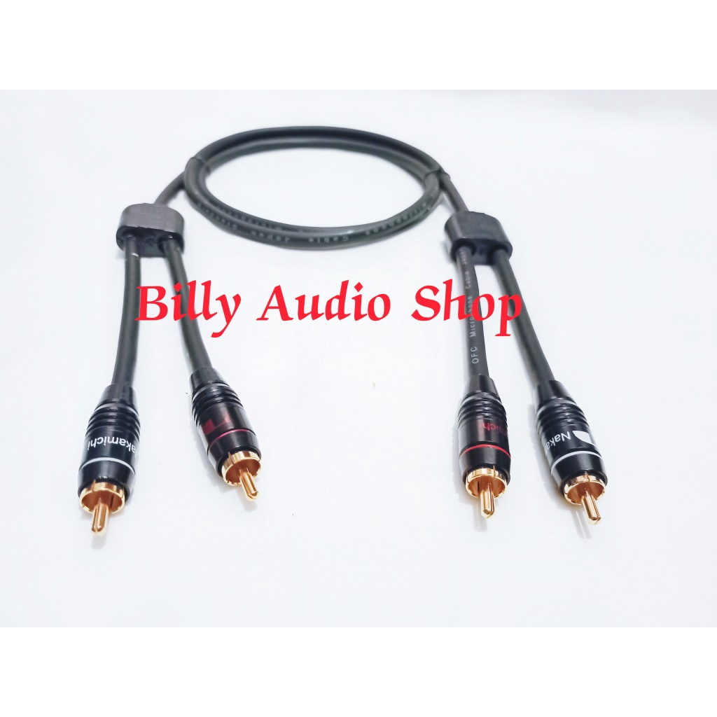 KABEL AUDIO JACK RCA CABANG KE JACK RCA CABANG NAKAMICHI 50 CM - 3 MTR