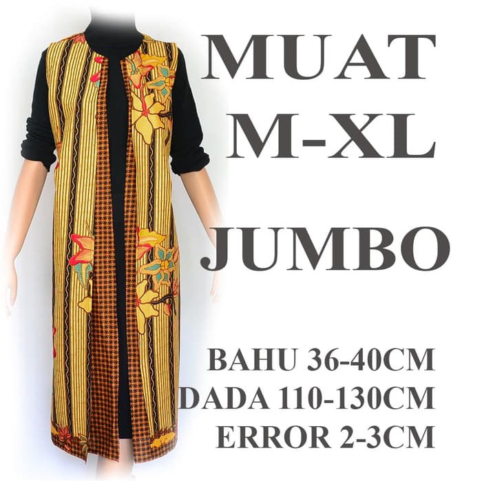 Outer batik jumbo Atasan Batik Wanita gamis batik muslim A557