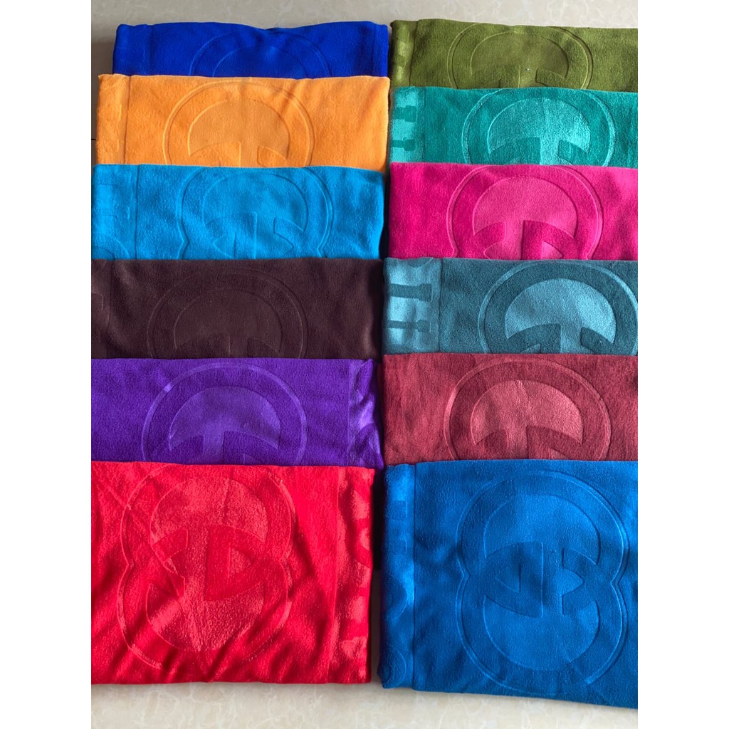 HANDUK GUCCI NASIONAL LETONIA LEMBUT GC JUMBO UK.70x140 cm