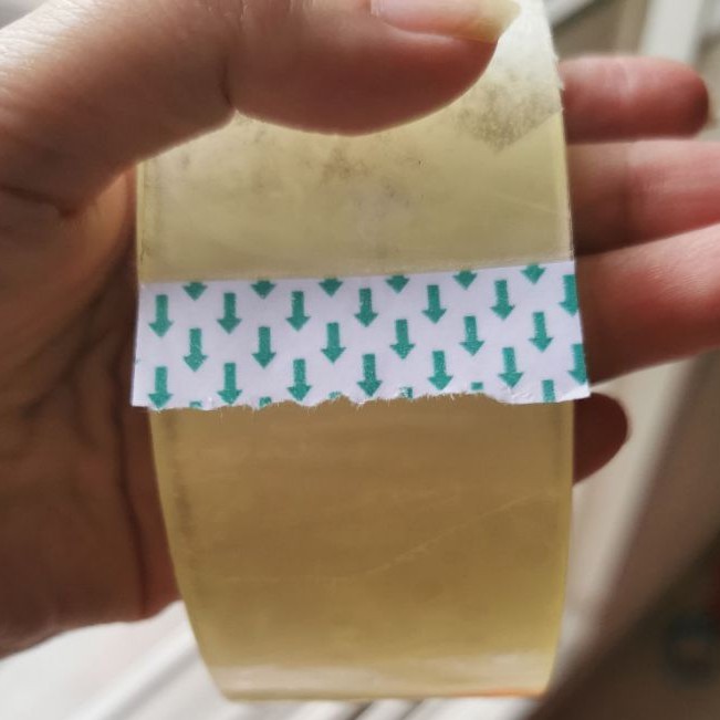 Lakban bening coklat tape lebar 45mm panjang 90 yard
