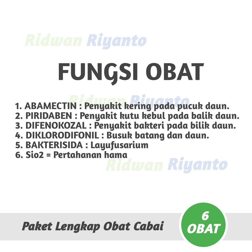 PAKET LENGKAP 6 Jenis OBAT Cabai Premium untuk PENCEGAHAN Penyakit Cabe