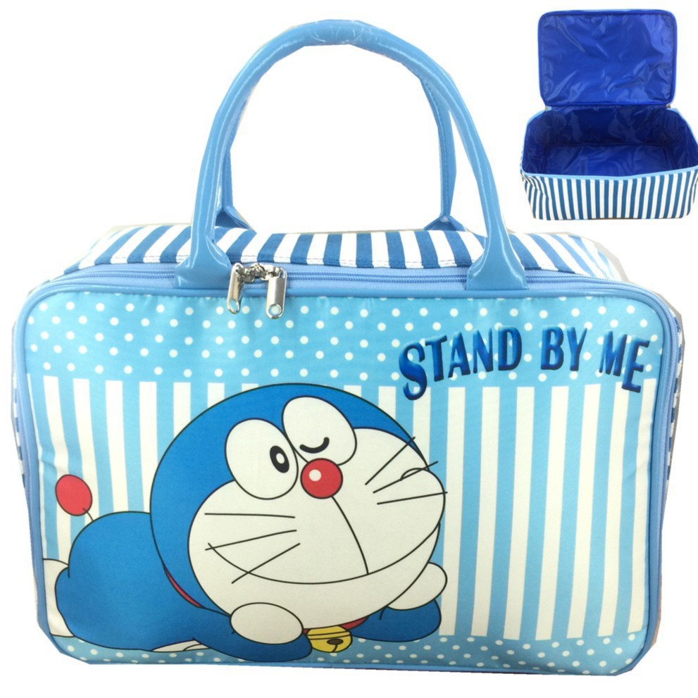 TRAVEL BAG SUPER KANVAS KARAKTER DORAEMON ( TAS KOPER JINJING / TAS RENANG / TAS )