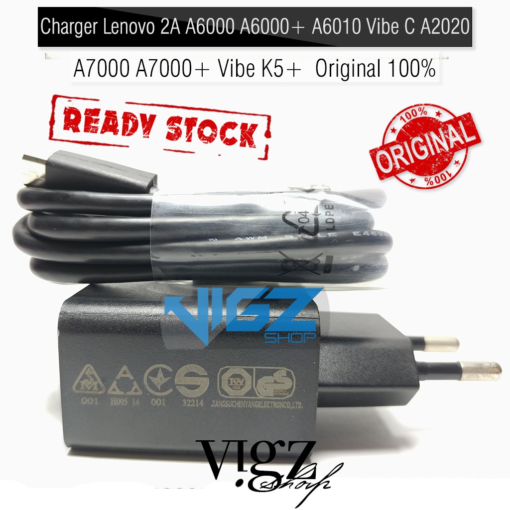 Charger Lenovo 2A A6000 A6000 Plus A6010 Vibe C A2020 A7000 A7000 Plus Vibe K5 Plus Original 100%