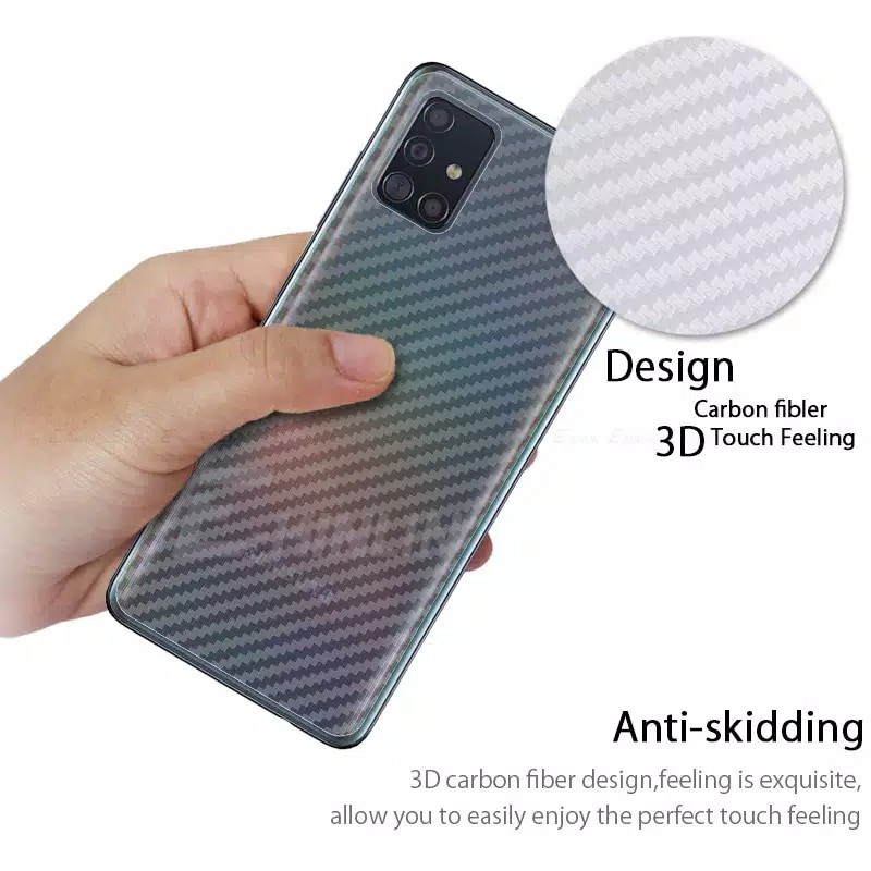 Garskin Carbon 3D INFINIX NOTE 10/10 PRO NFC NOTE 8 Back Screen Protector Transparant Skin