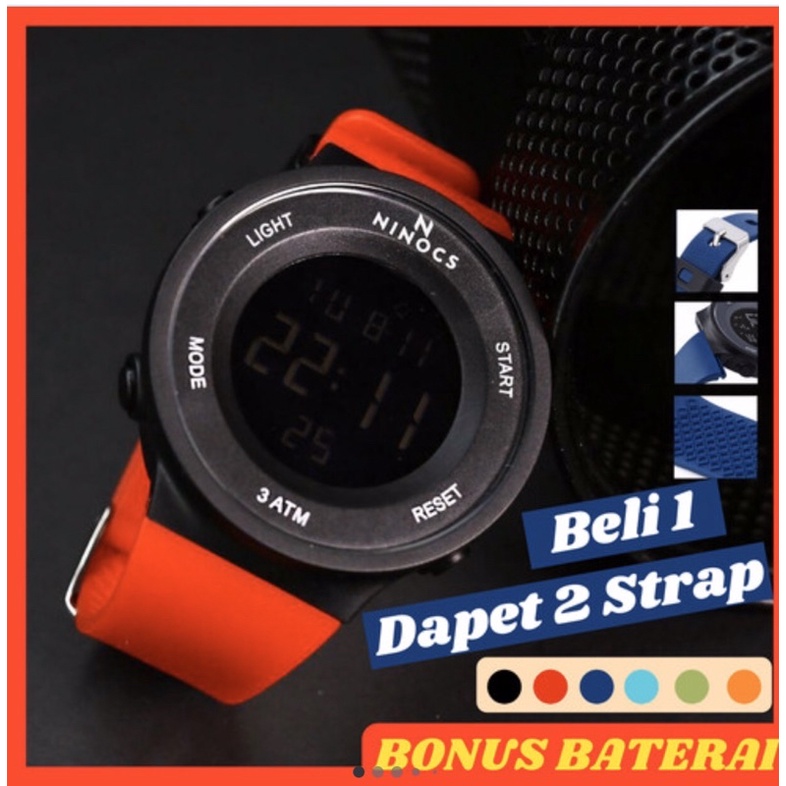 Jam Tangan Ninocs Original Laki-laki Wanita Jam Tangan Pria Sport