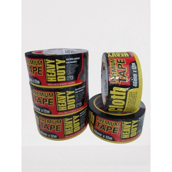 

Lakban Cloth Kain Hitam Premiun Tape Ukuran 46mm x 12m
