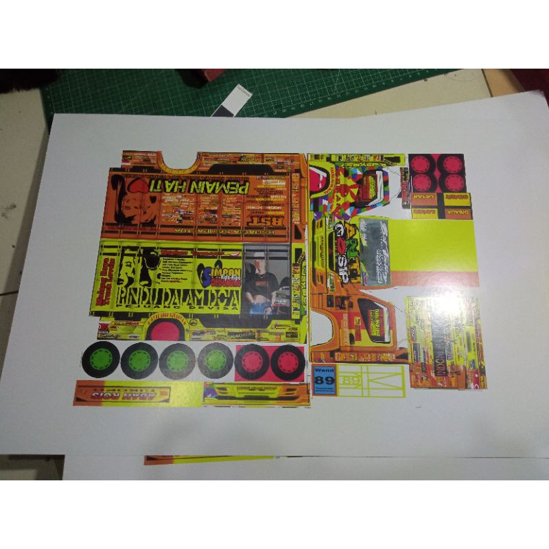 lembaran pola truk mbois  skala 20.