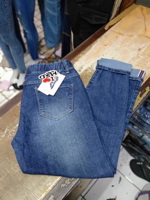 CELANA RIPPED  PINGGANG KARET CAKAR SIZE 31-34