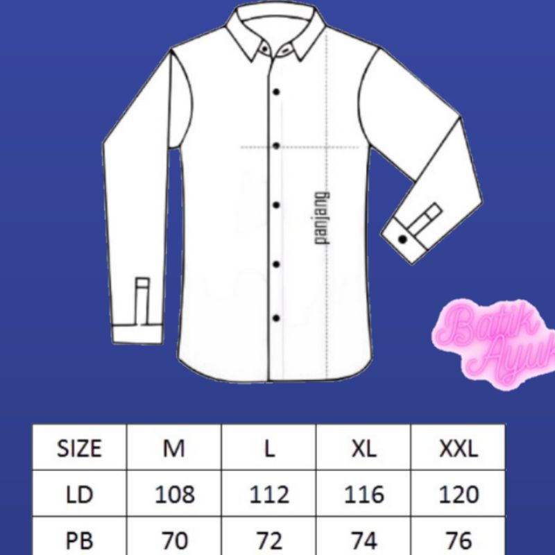 Baju batik Pria Slimfit Big Size M L XL XXL Atasan Kemeja Batik Lengan Panjang Original