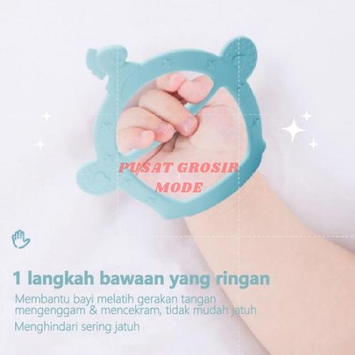 Gigitan Bayi Teether Gelang Silikon Mainan Bayi BPA FREE PGM P63