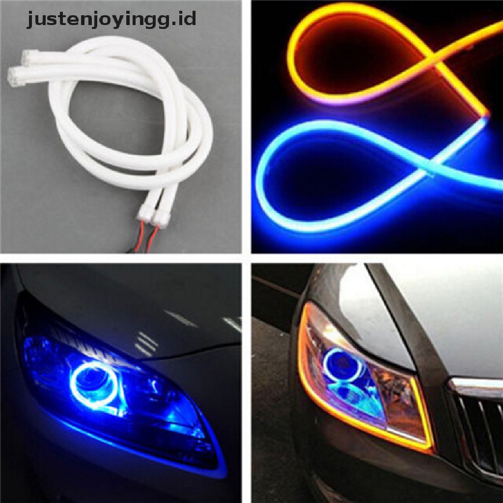 // justenjoyingg.id // 60CM DRL Flexible LED Tube Strip Daytime Running Lights Car Parking Lamps  ~