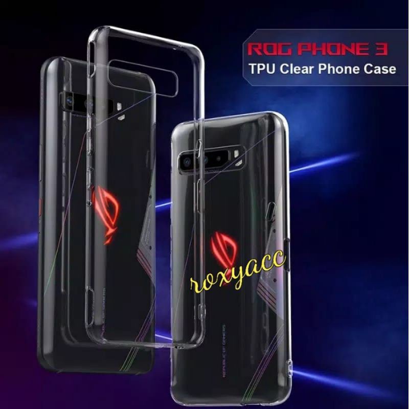 Softcase bening original rog phone 3 rog phone 3 strix case transparan rog phone soft case